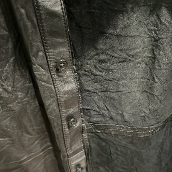 Zadig & Voltaire Leather Crinkled Shirt - Picture 4 of 8